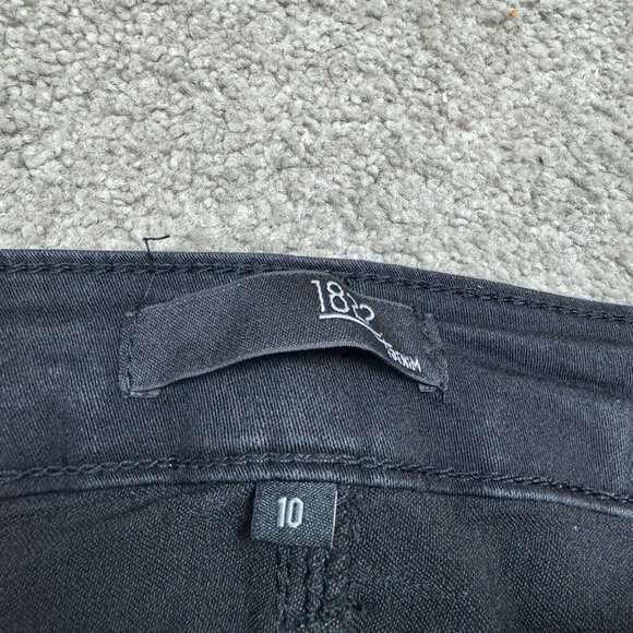 GENTLY USED - 1822 Jeans Black Skinny Faux Pockets Size 10 - Picture 11 of 12